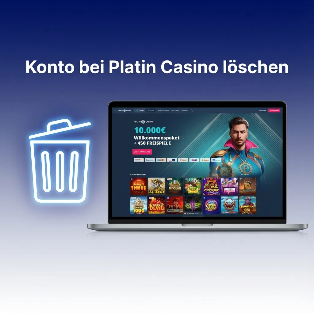 Person closing their Platin Casino account through customer support contact and account deletion process