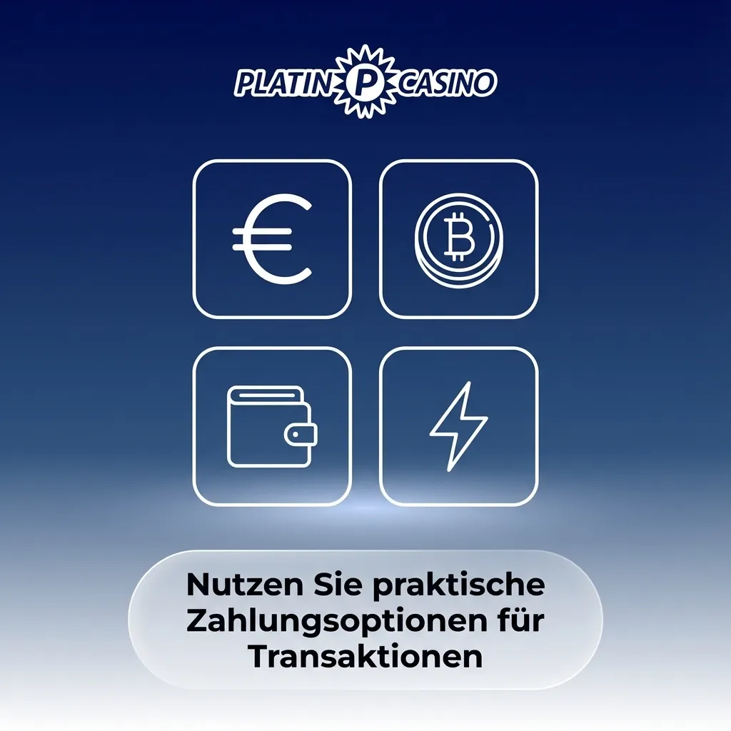 Platin Casino payment methods including credit cards, e-wallets, cryptocurrency, and bank transfer options for secure transactions
