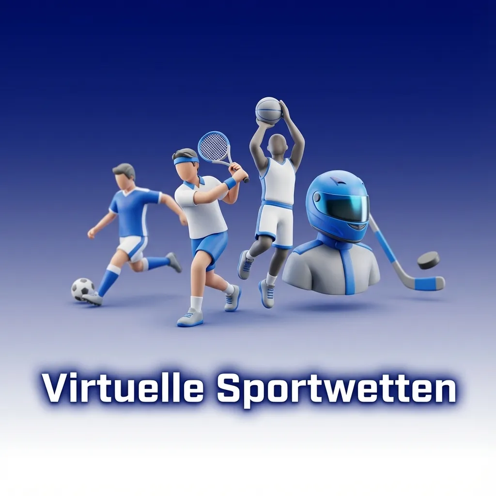 Computerbildschirm zeigt virtuelle Sportwetten mit simulierten Fußball-, Pferderennen- und Basketball-Events